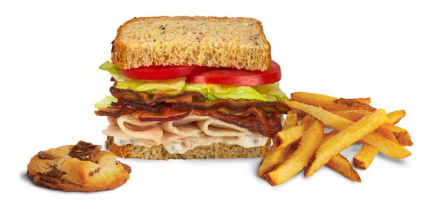 grilled or cold turkey bacon ranch sandwich kids meal