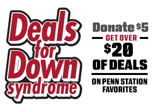 Deals for Downs promotion, donate $5, get $20 of deals.